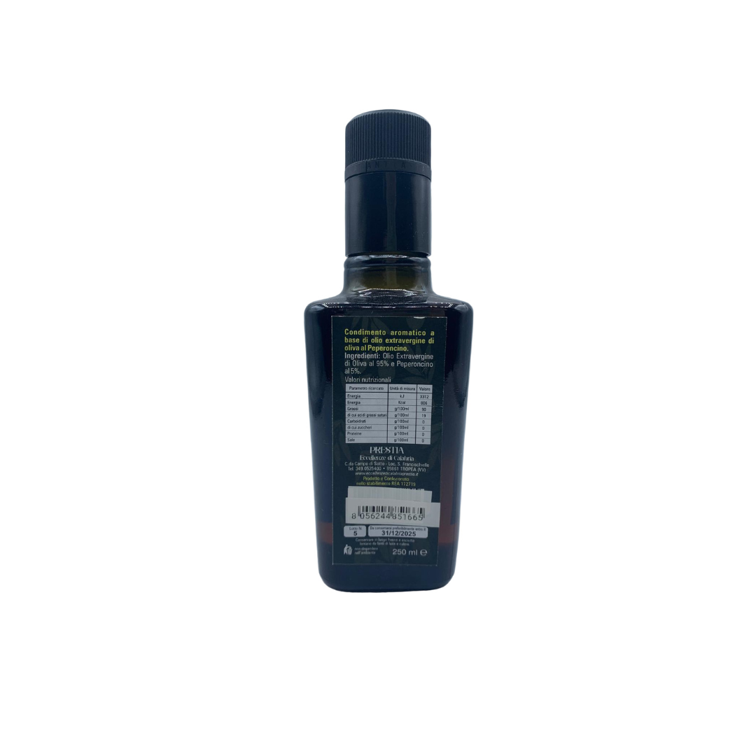 OLIO EXTRAVERGINE DI OLIVA AROMATIZZATO AL PEPERONCINO 250 ML