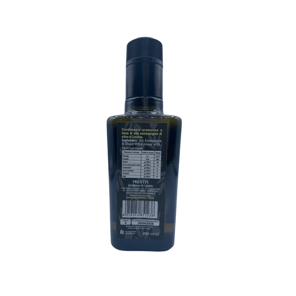 OLIO EXTRAVERGINE DI OLIVA AROMATIZZATO AL LIMONE 250 ML