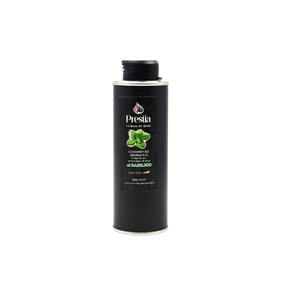 OLIO EXRAVERGINE DI OLIVA AL BASILICO – 250 ml